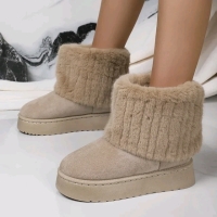 New Size 41 Women's Foam Soles Platform Winter Boots With The (Faux) Fur