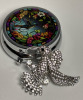 Sparkling Pave Rhinestone Hummingbird Brooch 3 Chatons on Branch Approximately 1.8 x 1.85 Inch Vibrant Hummingbird Trinket Round Box