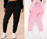 2 New Size MED Women's FASHION NOVA Stole Your Boyfriend's Oversized Joggers - Pink & Black | Over $70 Retail Value!