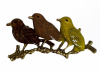 Three Elegant Birds Brooch Retro Fashion Enamel Approximately 1.20 x 2.75 Inch - 2