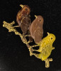 Three Elegant Birds Brooch Retro Fashion Enamel Approximately 1.20 x 2.75 Inch - 4