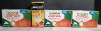 3 New Flonase Headache & Allergy Relief Caplets & Airborne Vitamin C Chewable Tablets