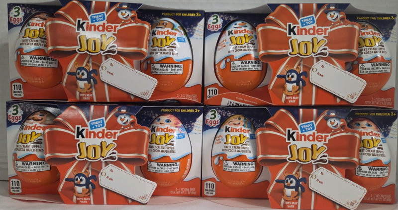 12 New | KINDER Joy | (4) 60g Packs of 3