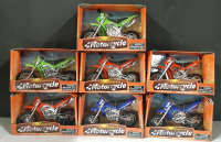 7 New Toy Motorcycles (4" Long, 3" Tall)