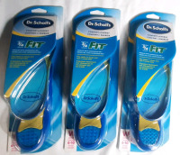 3 New Dr. Scholls &frac34; Length Fit Insoles With Massaging Gel (Womens Size 6-10)