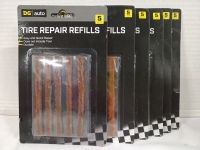 6 New Packs | Tire Rempair Refills | Each Pack Contains 5 Refills | Does not Include Tool | Measures 7" x 5" ea.