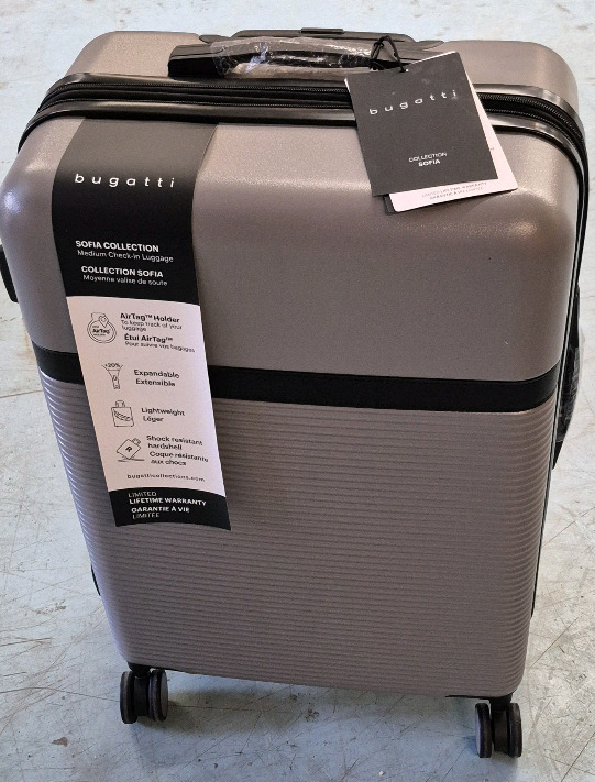 New Bugatti Sofia Collection Hardshell Spinner Luggage -. 22" Tall (without handle)