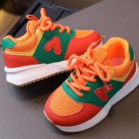 New Child's Size EU21 Comfortable Casual Lace-Up Mesh Contrast Cute Baby/Toddler Sneakers, Suitable For All Seasons