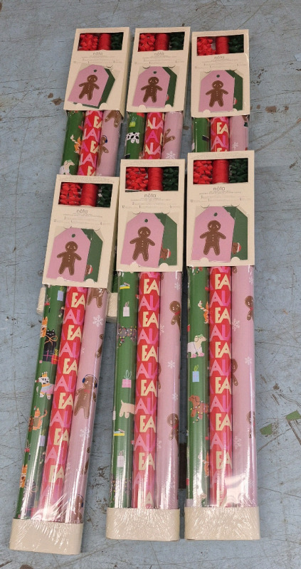 6 New Gift Wrapping Kits - 18 Rolls of Gift Wrap