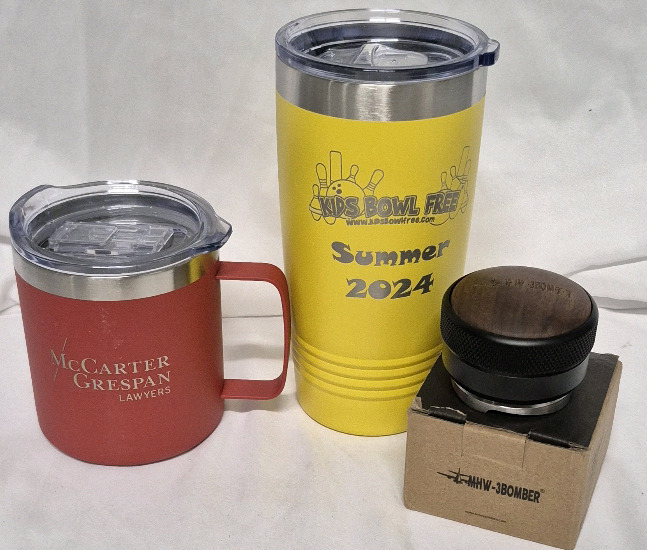 New Travel Tumblers & MHW 3Bomber Espresso Tamper