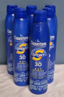 6 As New Coppertone 30 SPF Spray 222mL per Bottle EXP Aug 2026