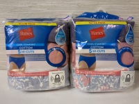2 New 3XL Womens Hanes Hi Cut Underwear - 5 per Pack