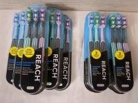 10 New Reach Advanced Design Soft & Medium Toothbrushes 3 Pack