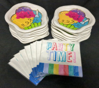 20 New Packs of Birthday Party Paper Plates & Napkins - 8 plates/16 Napkins per pack