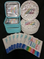 28 New Packs of Birthday Party Paper Plates & Napkins - 8 plates/16 Napkins per pack