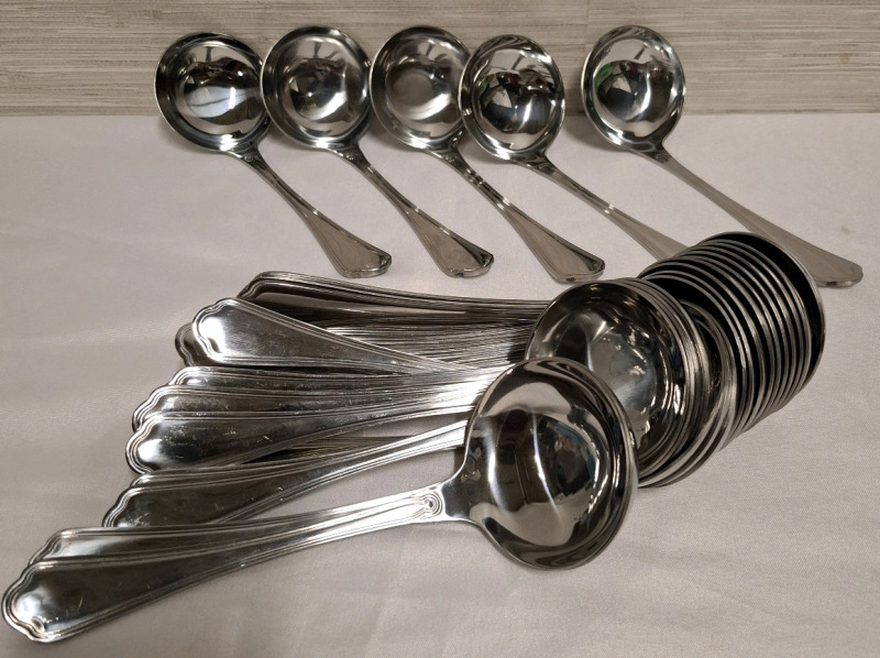 25 New Stainless Steel Traditional Ladle | Handle Height- 6" each | Dishwasher Safe