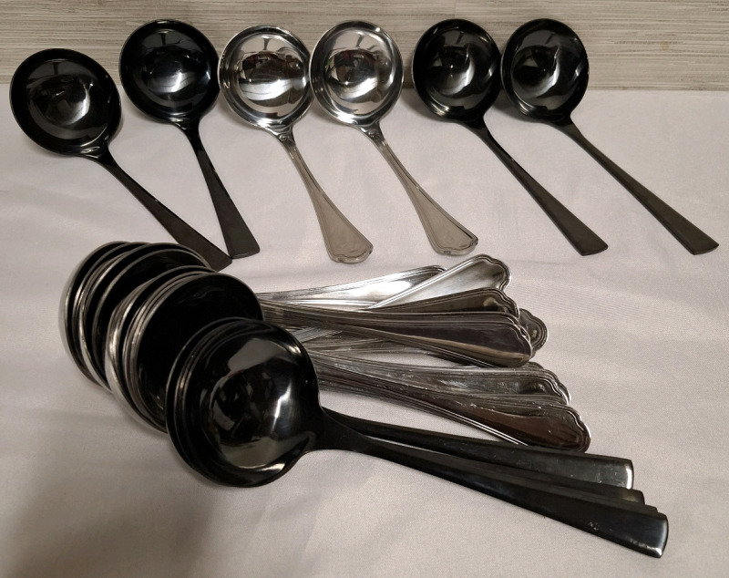 25 New Assorted Stainless Steel Traditional Ladle | Handle Height- 6" each | Dishwasher Safe