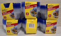 6 New Smart & Simple Round Containers Set | 6 Pack Each Set | 428ml Each