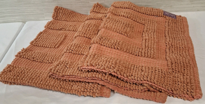 3 New Signature Bath Rug | Material: 100% Polyester | Measurements- 20" X 30" each