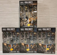 4 New Mega Construx Call of Duty Collector Construction Sets | Box Measurements: 9" X 6" each