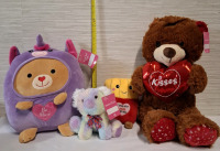 4 New Assorted Plush Toys