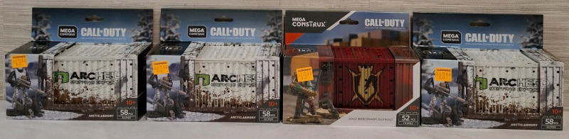 4 New Mega Contrux Call of Duty Collector Construction Sets | Types: 3 Arctic Armory & 1 Solo Mercenary Outpost