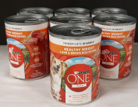 7 Cans of Purina One +Plus Adult Dog Food, Tender Cuts in Gravy (368g Each, Best Before May 2026)