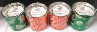 4 New Holiday Style Scented Candles (369g Each, Peppermint Twist & Snowcapped Pine)