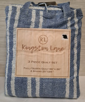 New in Bag Kingston Lane 3 Piece Full/Queen Quilt Set