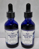 2 New BpH Methylene Blue 1% USP Grade 50mL per Bottle Exp 10/07/2026 Retail Value $65