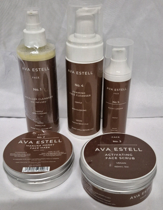 As New Ava Estell Facial Care Kit Retail Value $112 Exp July 2025 to Sept 2025