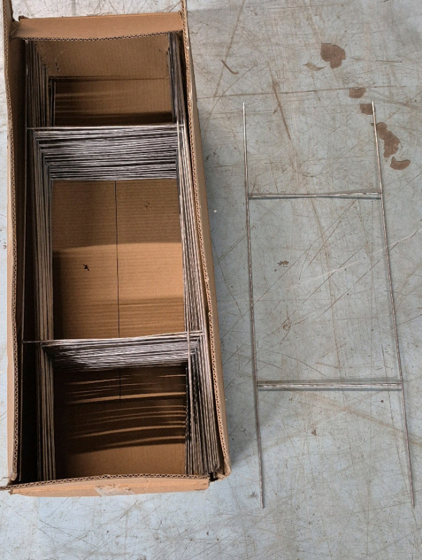 50 New Metal Step Stakes H Style 10" Wide & 30" Tall