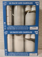 2 New Boxes 10 Pack Holiday Style Wax LED Candles Batteries Not Include