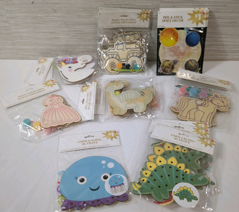 10+ New Painting, Sticker & Yarn Lacing Activity Sets for Kids