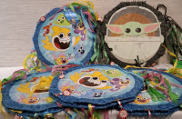 5 New Round Pi&ntilde;atas | 1 Starwars themed & 4 Baby Shark themed