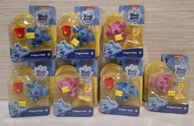 7 New In Box Nickelodeon Blue's Clues & You Figure Toys | 2 Figure Pack Each