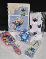 5 New Disney Stitch Items - Brush, Socks sz 40-43, Bookmark, Notepad & Stitch Stress Ball