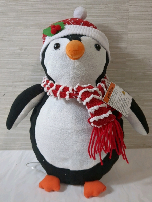 New Festive Light Up Penguin Approx 17 inches tall
