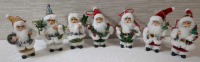7 New Santa Christmas Ornaments Approx 6 Inches