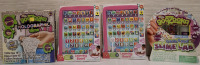 2 New Playgo Toys Learning Boards & 2 New Creative Kids goozooka holographic Slime Boxes | Best Box Measures: 9.5" X 7.5"
