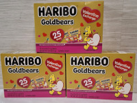 3 New Packs Haribo Goldbears Gummies 25 bags per Pack - BB 11/2025