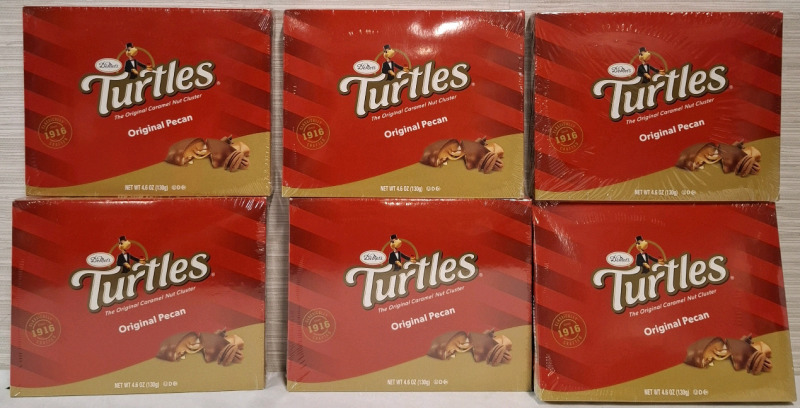 6 New | TURTLES Original Pecan Boxes Of Chocolates | 130g a Box
