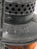 Very Old C.P.R. Railroad Lantern With Original Orange Glass Globe - HE HIRAM L PIPER CO LTD - 14.25" Tall Incl Handle - 5