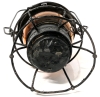 Very Old C.P.R. Railroad Lantern With Original Orange Glass Globe - HE HIRAM L PIPER CO LTD - 14.25" Tall Incl Handle - 6