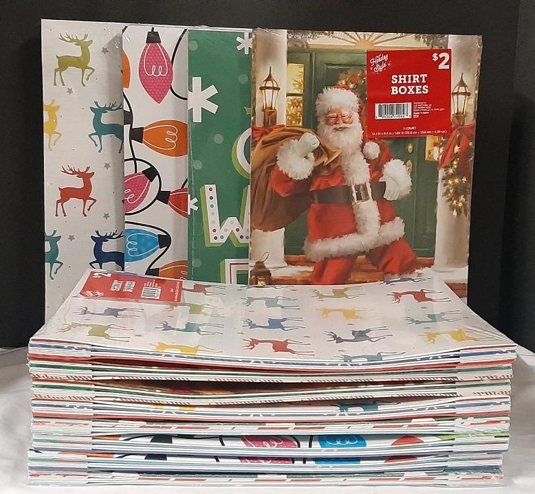 12 New Packs of Holiday Shirt Boxes