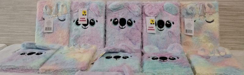 10 New Plush Journals | Measurements- 7.6" X 5.5" each |Retails $55