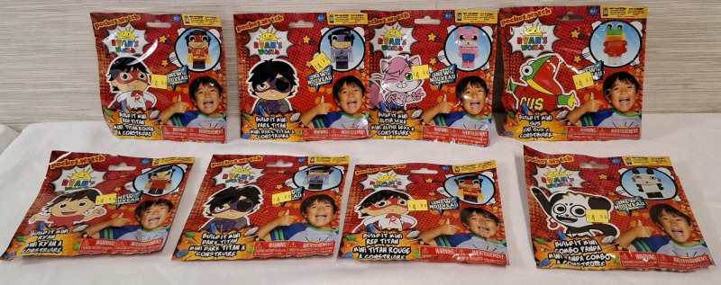 8 New Ryan's World Build-It Mini Ryan Toys
