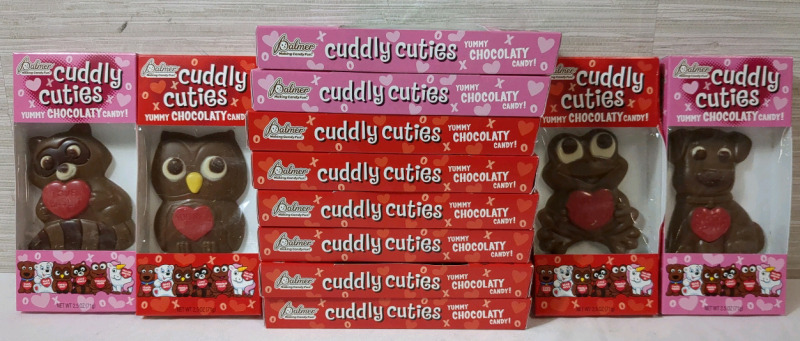 12 New Palmers Cuddly Cuties Milk & White Chocolate Animals