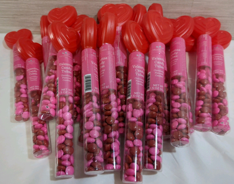 20+New Valentines Candy Chocolate Tubes