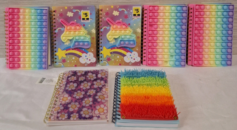 7 New Notebooks | Measurements- 8.2" X 5.5" each